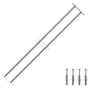 vidaXL Fenstergitter Verstellbar mit 2 Querstäben 1000-1500 mm