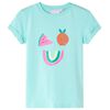 Kinder-T-Shirt Helles Minzgr&uuml;n 128