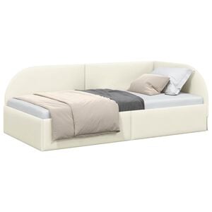 vidaXL Eckbettgestell Creme 80 x 200 cm Samt