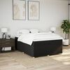 vidaXL Boxspringbett mit Matratze Schwarz 140x200 cm Stoff