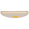 vidaXL Stufenmatten 30 Stk. 56x17x3 cm Creme Halbrund