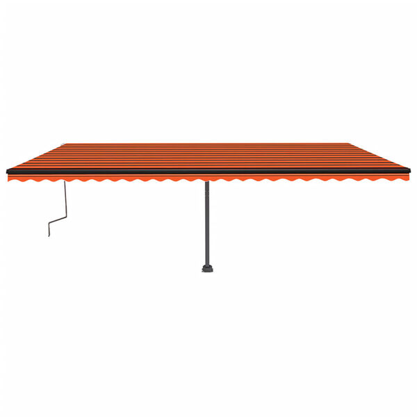 vidaXL Standmarkise Manuell Einziehbar 600x350 cm Orange/Braun