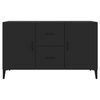 vidaXL Sideboard Schwarz 100x36x60 cm Holzwerkstoff