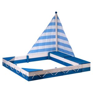 dobar Sandkastenschiff Maritime Blau und Wei&szlig;