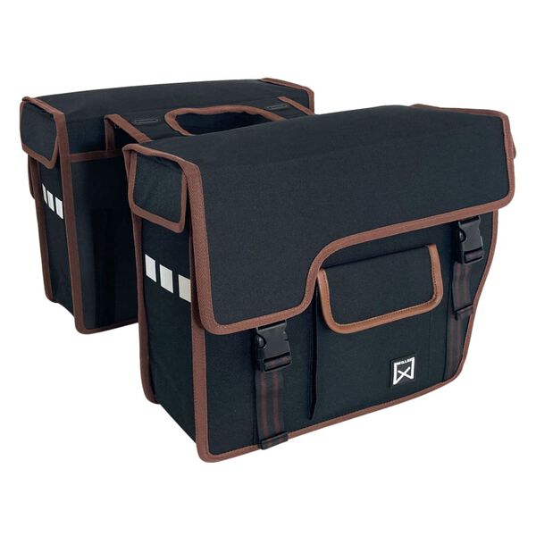 Willex Doppelte Fahrradtasche mit Fronttasche 33 L Schwarz