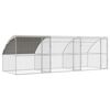 vidaXL H&uuml;hnerk&auml;fig 3 stk. Silber 600 x 200 x 200 cm Stahl und PE