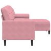 vidaXL 3-Sitzer-Sofa mit Hocker Rosa 210 cm Samt