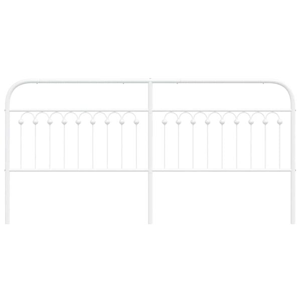 vidaXL Ersatz-Kopfteil Metall Wei&szlig; 200 cm