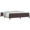 vidaXL Boxspringbett mit Matratze Dunkelbraun 180 x 200 cm Stoff