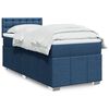 vidaXL Boxspringbett mit Matratze Blau 100x200 cm Stoff