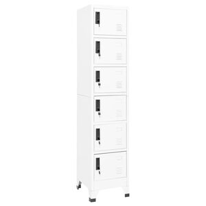 vidaXL Schlie&szlig;fachschrank Wei&szlig; 38x40x180 cm Stahl
