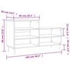 vidaXL Schuhregal Grau Sonoma 102x36x60 cm Holzwerkstoff
