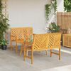 vidaXL Garten-Lounge-Set 3 pcs Braun Massivholz Akazie