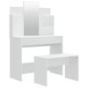 vidaXL Schminktisch-Set Wei&szlig; 96x40x142 cm