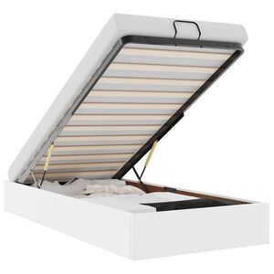 vidaXL Ottoman-Bett ohne Matratze Wei&szlig; 80x200 cm Kunstleder