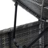 vidaXL Sonnenliege mit Auflage Poly Rattan Grau
