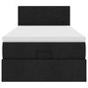 vidaXL Ottomane Bett mit Matratze & LEDs Schwarz 80x200 cm Stoff