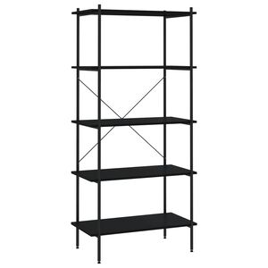 vidaXL Regal mit 5 B&ouml;den Schwarz 80x40x163 cm