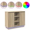 vidaXL LED-Sideboard Sonoma-Eiche 90 x 32 x 75 cm Holzwerkstoff