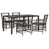 vidaXL Outdoor-Essgruppe 5 stk. Schwarz Poly-Rattan