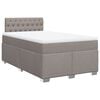 vidaXL Boxspringbett mit Matratze Taupe 120x200 cm Stoff