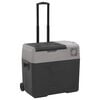 vidaXL K&uuml;hlbox mit Rollen und Griff Schwarz & Grau 50 L Polypropylen
