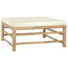 vidaXL 8-tlg. Garten-Lounge-Set mit Cremeweißen Kissen Bambus
