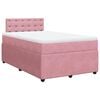 vidaXL Boxspringbett mit Matratze Rosa 120x190 cm Samt