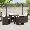 vidaXL Garten Essgruppe 5 pcs Braun Poly-Rattan