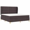 vidaXL Boxspringbett mit Matratze Dunkelgrau 90x190 cm Dunkelbraun