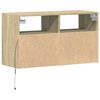 vidaXL TV-Wandschrank mit LED-Beleuchtung Sonoma-Eiche 80x31x45 cm