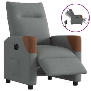 vidaXL Relaxsessel Elektrisch Dunkelgrau Stoff