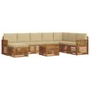 vidaXL Outdoor-Sofagarnitur 9 stk. Natur und Beige