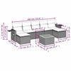 vidaXL 8-teiliges Gartensofa-Set mit Kissen, grau, Polyrattan