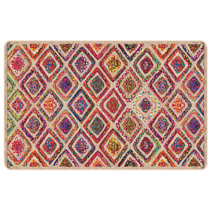 vidaXL Teppich Waschbar Mehrfarbig 190x300 cm