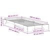 vidaXL Bettrahmen Wei&szlig; 80 x 220 cm Massives Kiefernholz