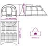 vidaXL Familienzelt mit Dach Grau und Orange 576 x 325 x 213 cm