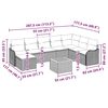 vidaXL Garten-Sofa-Set 9 pcs Beige Poly Rattan
