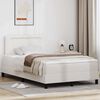 vidaXL Boxspringbett mit Matratze Wei&szlig; 120 x 190 cm Kunstleder