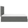 vidaXL Ottoman-Bett mit Matratze Dunkelgrau 140x200 cm Stoff