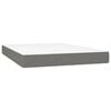 vidaXL Boxspringbett mit Matratze Dunkelgrau 140x190 cm Stoff