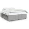 vidaXL Bettgestell ohne Matratze Hellgrau 180x200 cm Stoff