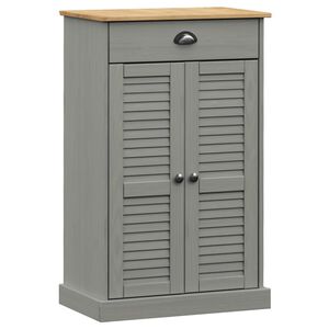 vidaXL Schuhschrank VIGO Grau 60x35x96 cm Massivholz Kiefer