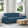 vidaXL 3-Sitzer-Sofa Blau 220x78x84 cm Samt