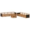 vidaXL Outdoor-Sofagarnitur 9 stk. Natur Massivholz Akazie