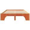 vidaXL Bettrahmen Wachsbraun 135 x 190 cm Massives Kiefernholz