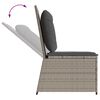 vidaXL Garten-Sofa mit Kissen Hellgrau Poly-Rattan