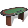 vidaXL Pokertisch f&uuml;r 10 Spieler mit Dealerbereich und Chipablage Gr&uuml;n