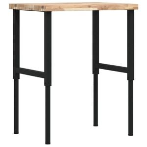 vidaXL Werkbank 80x60x(73-99,5) cm Massivholz Akazie Rechteckig