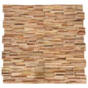 vidaXL 3D-Wandverkleidung 10 Stk. 1,08 m&sup2; Massivholz Teak